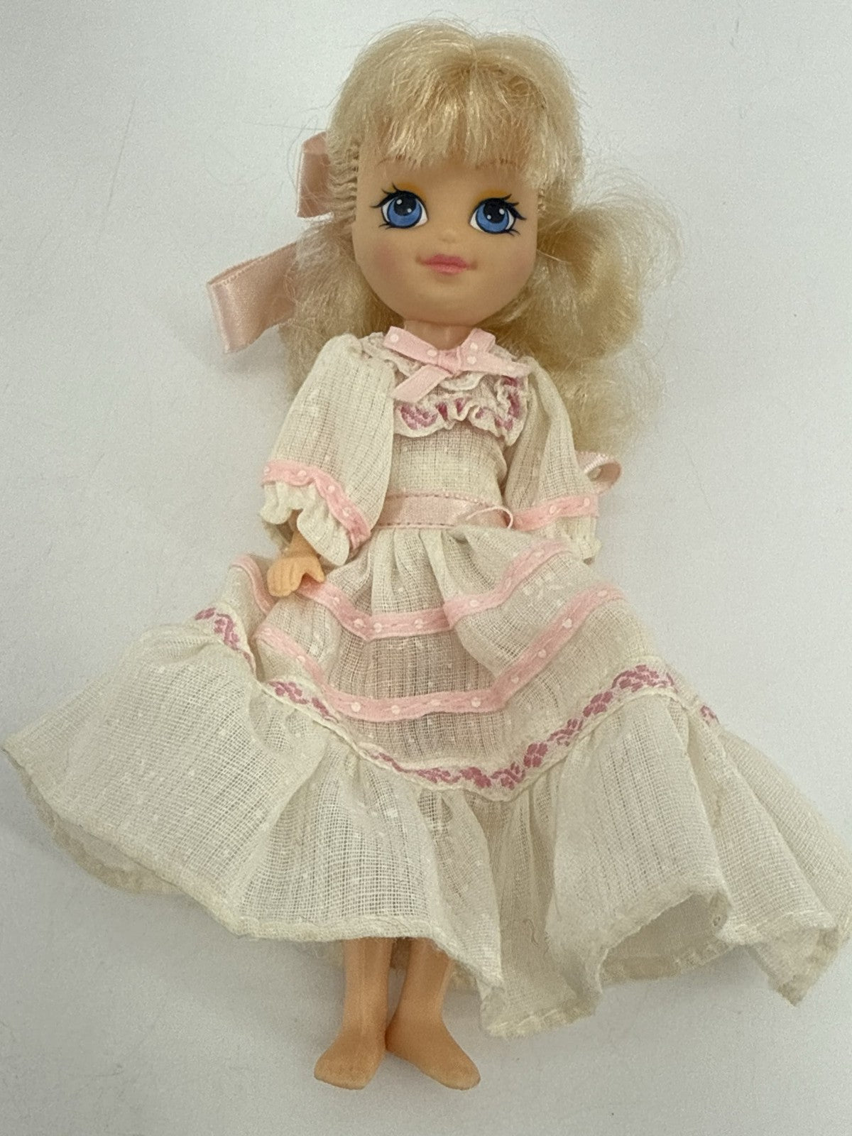 1985 My Little Pony G1 Megan Doll White Pink Dress 6" Hasbro