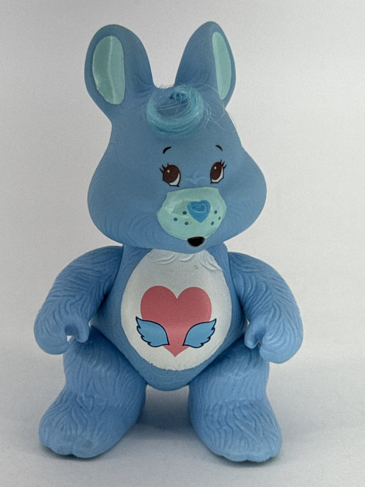 1985 Kenner Care Bear Swift Heart Rabbit Blue Figure