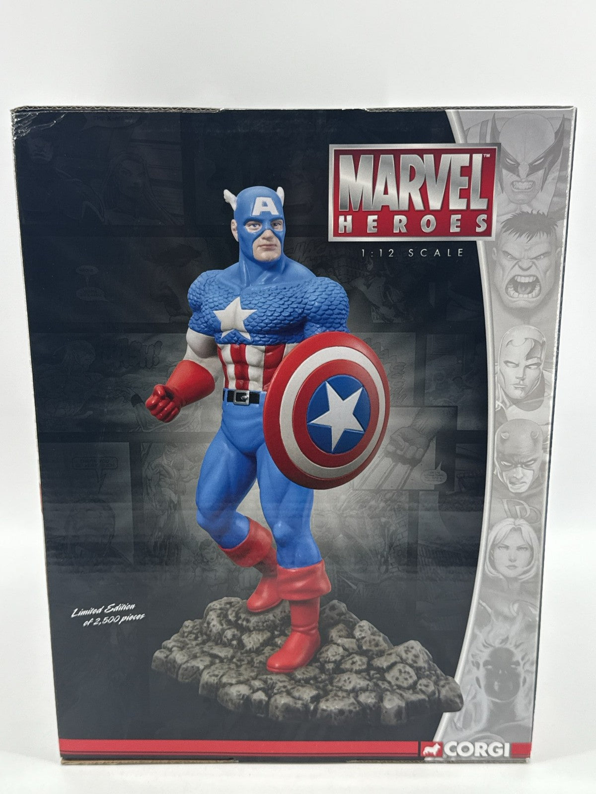 Corgi Marvel Heroes Captain America 1:12 Scale Hand Painted Metal Statue