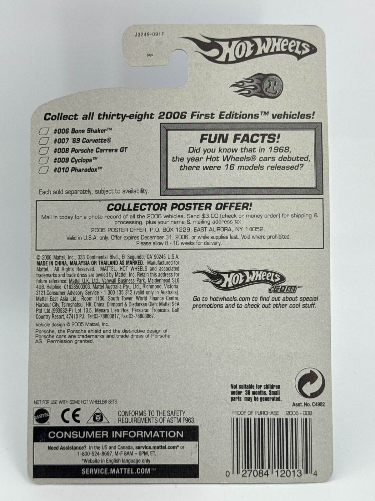 2006 First Editions Porsche Carrera GT Silver 8/38 J3249