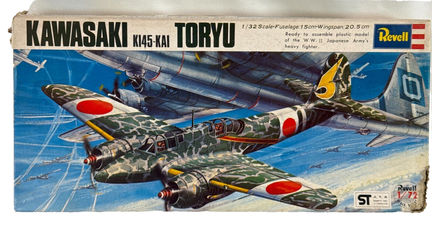 WWII Revell KAWASAKI KI-45 TORYU Model Kit (1/72) - Vintage & Rare!