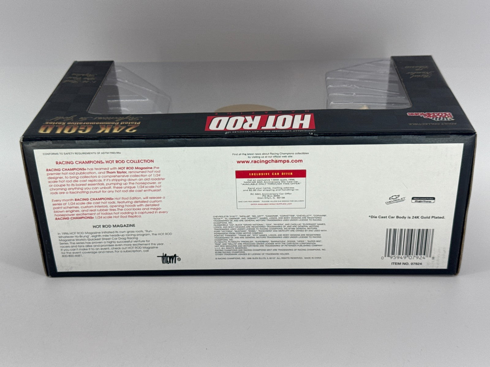 Racing Champions 1:24 24K Gold Plated ‘41 Willys Coupe– HOT ROD Magazine Limited