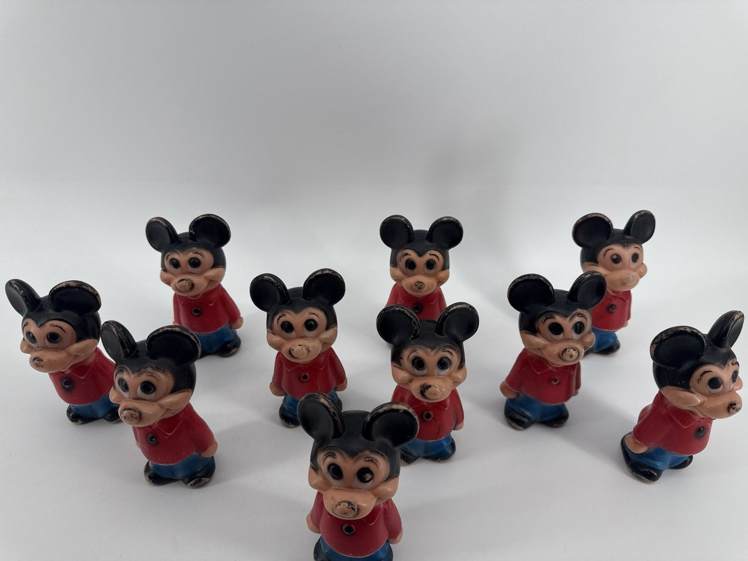 Lot of 10 Disney Mickey Mouse Figures 1960s Hong Kong