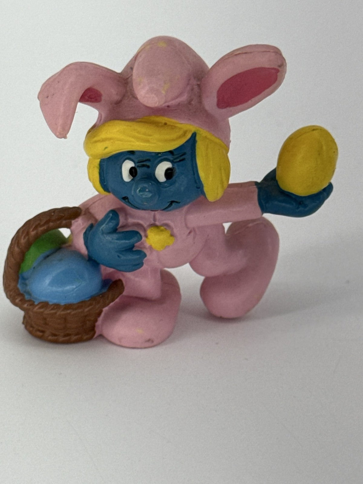 Lot of 5 Smurfs Peyo Schleich Figures Easter Bunny Cupid Bat Smurfette