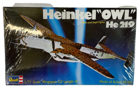 Revell Heinkel "Owl" He-219 1/72 Scale Model Kit 1973 Sealed RARE! 1731