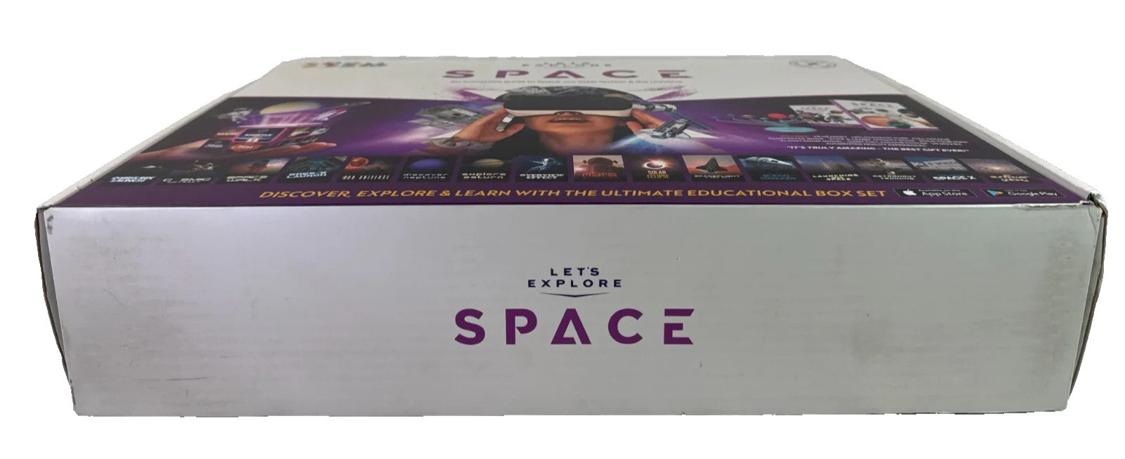 Let's Explore VR Headset Space STEM Kit Books Cube Model