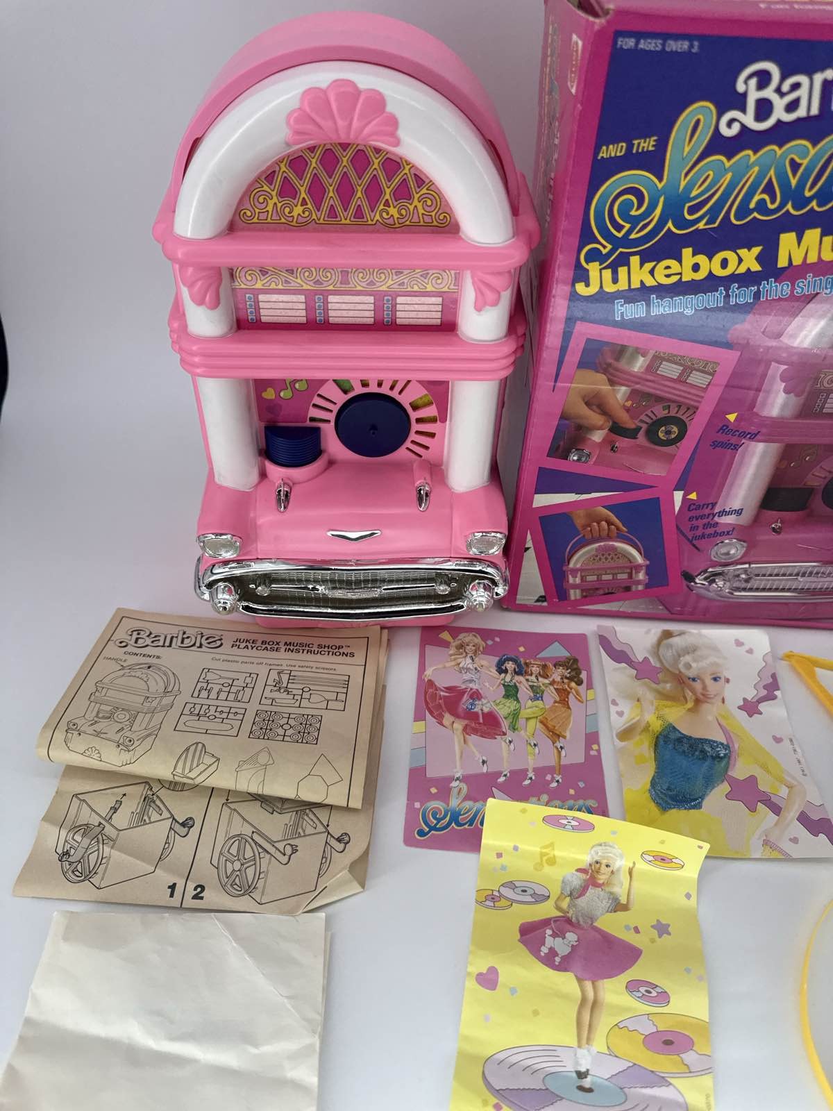 1987 Mattel Barbie Music Shop Playset #7361 Box Accys