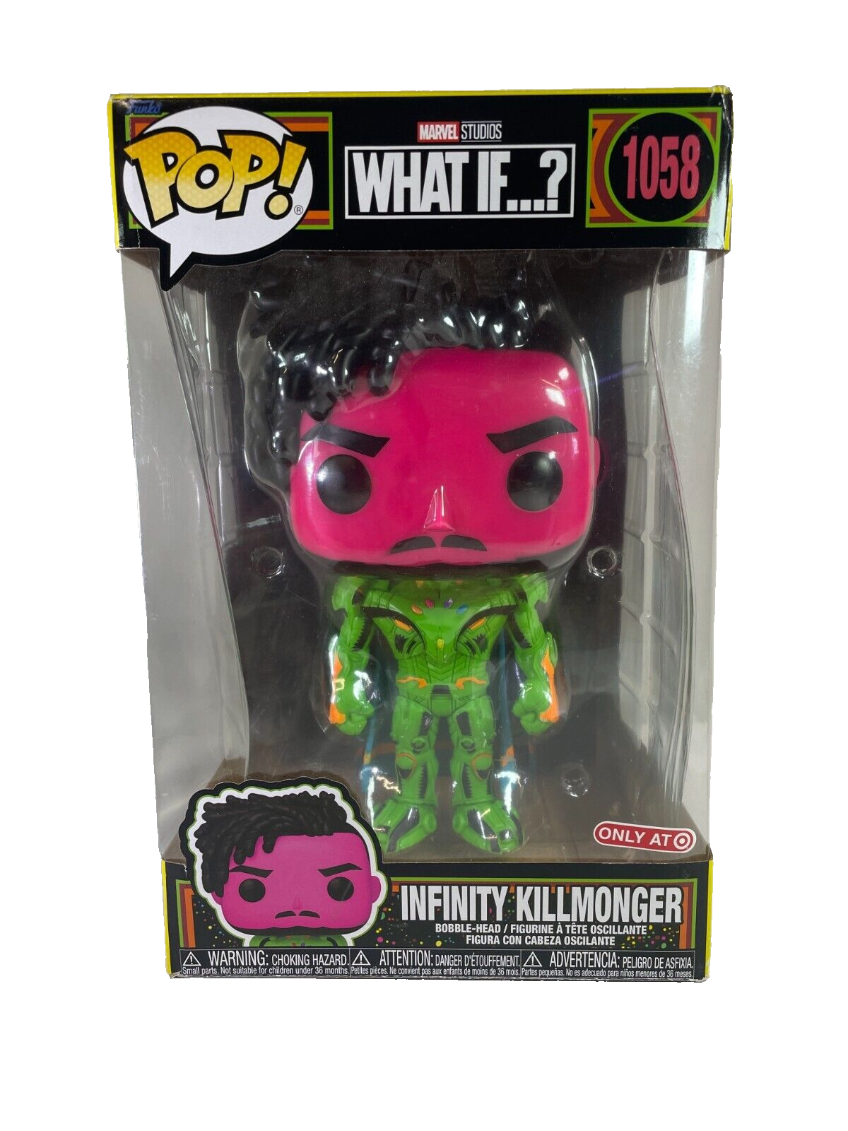 Funko Pop! Marvel Infinity Killmonger Blacklight 10 Inch Target Exclusive