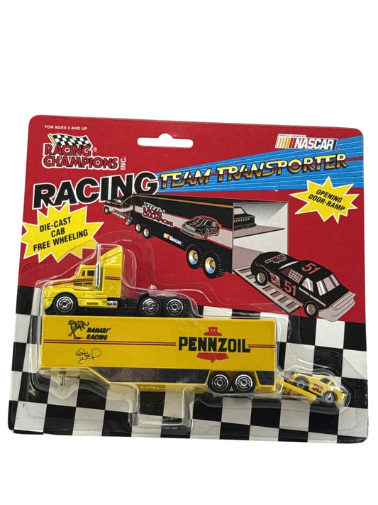 Vintage 1994 Racing Champions NASCAR Pennzoil Team Transporter Diecast New