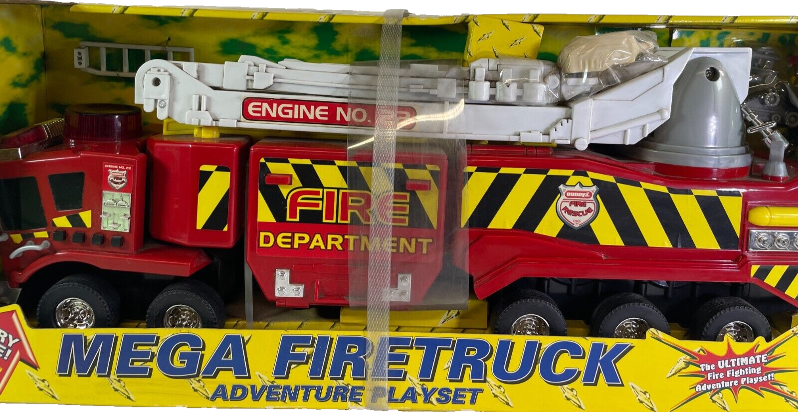 VTG Buddy L Mega Firetruck Adventure Playset – 10 Wheels, Lights & Sounds