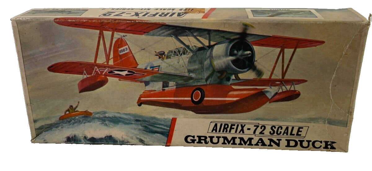 1/72 Airfix J2F-6 Grumman Duck Float Plane Model Kit - Vintage Open Box