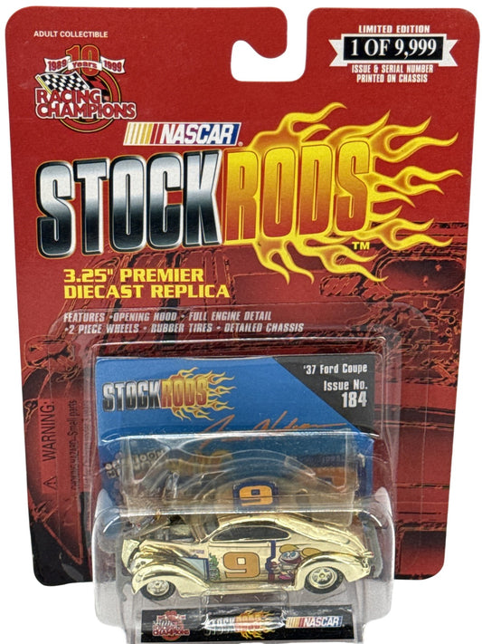Vintage Racing Champions NASCAR Stock Rods Gold '37 Ford Coupe Diecast Car New