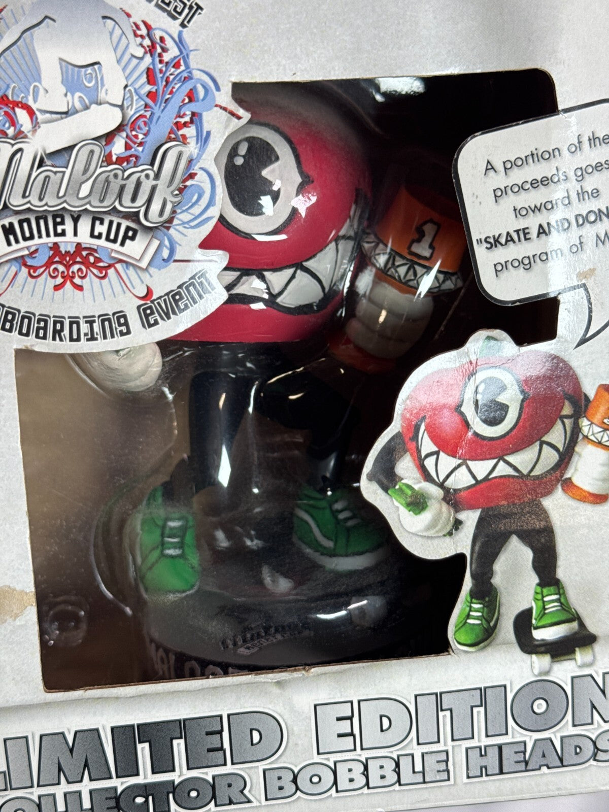Maloof Money Cup Bobble Head Skateboarding Mascot Limited Edition NYC Promo