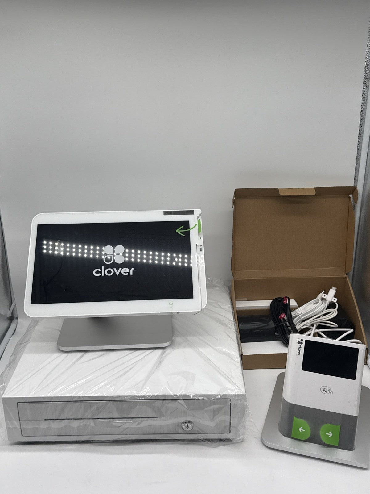 Clover POS Station C500 Printer P550 Kit H500 Bundle w/ Cash Drawer READ