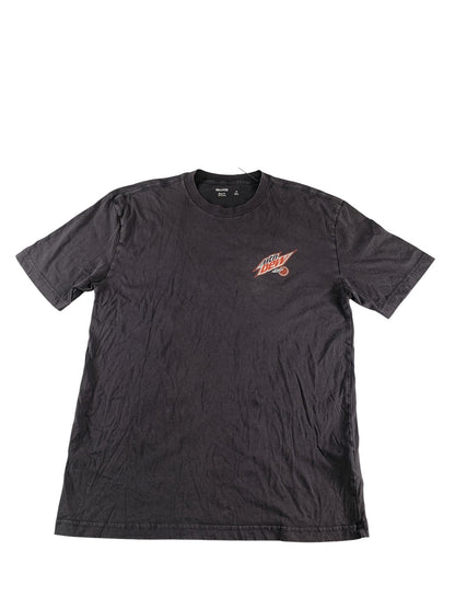 Hollister Mountain Dew Code Red Shirt Mens Medium Black Graphic Tee Boxy Fit