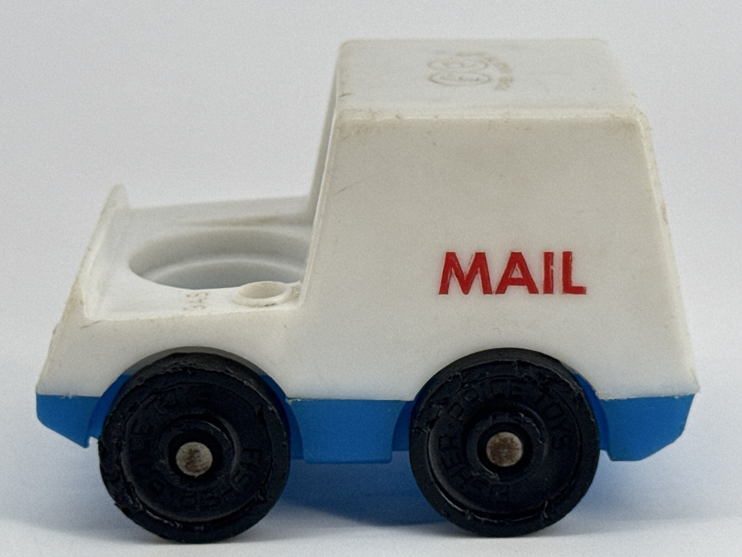 Fisher Price Little People Mail Truck White Blue Red Letters Post Office