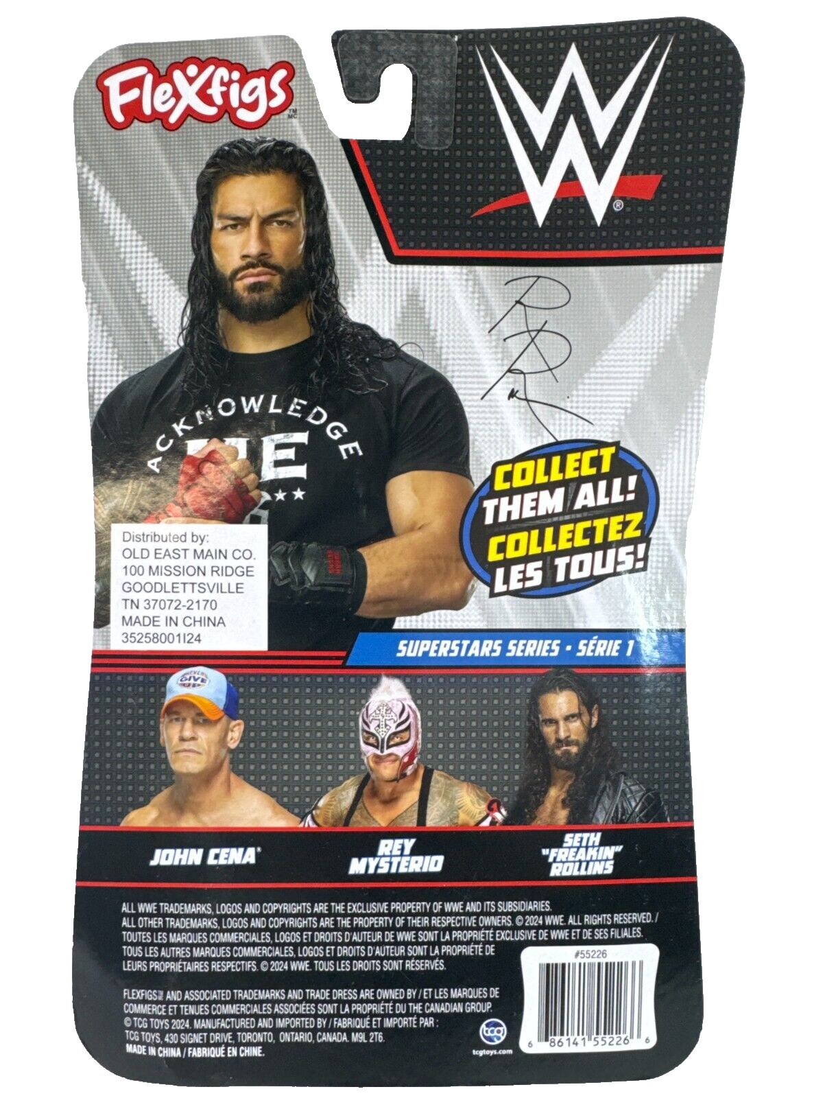 WWE Flex Figs Roman Reigns Series 1 Action Figure – Poseable Superstar Toy!
