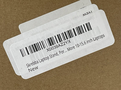 Skrebba Silver Laptop Stand 10-15.6" Ergonomic Riser Ventilated Aluminum Alloy