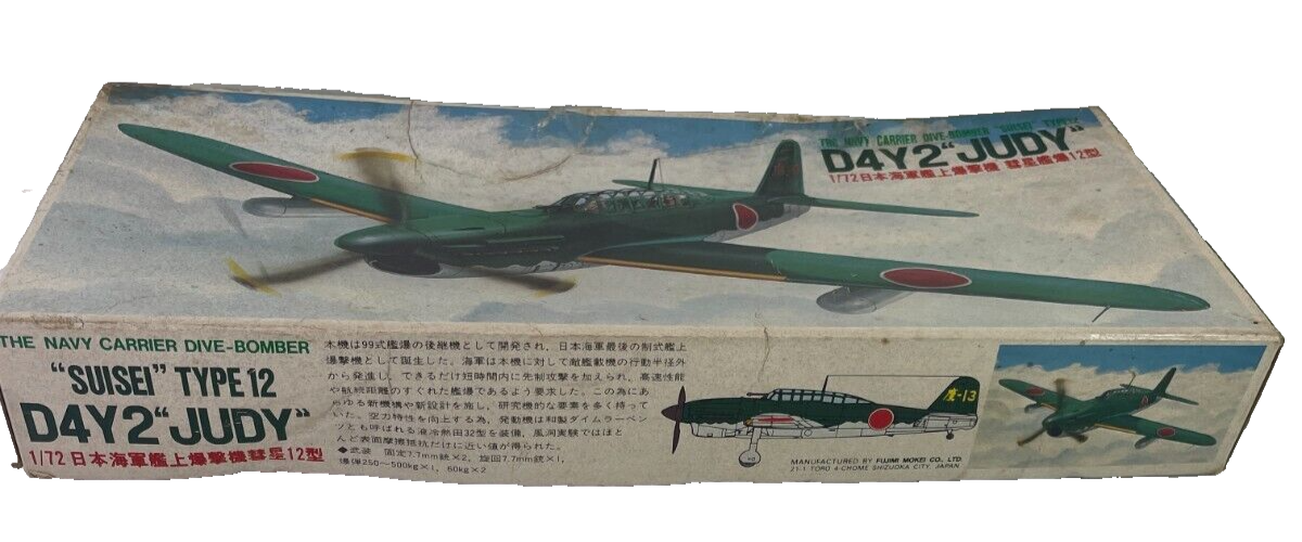 WWII Fujimi D4Y2 Judy Suisei Type12 1/72 IJN Dive Bomber Model Kit Vtg Rare