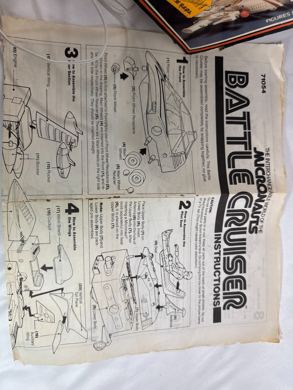 Vintage 1977 Mego Micronauts Battle Cruiser Playset Incomplete 3 Figures Boxed