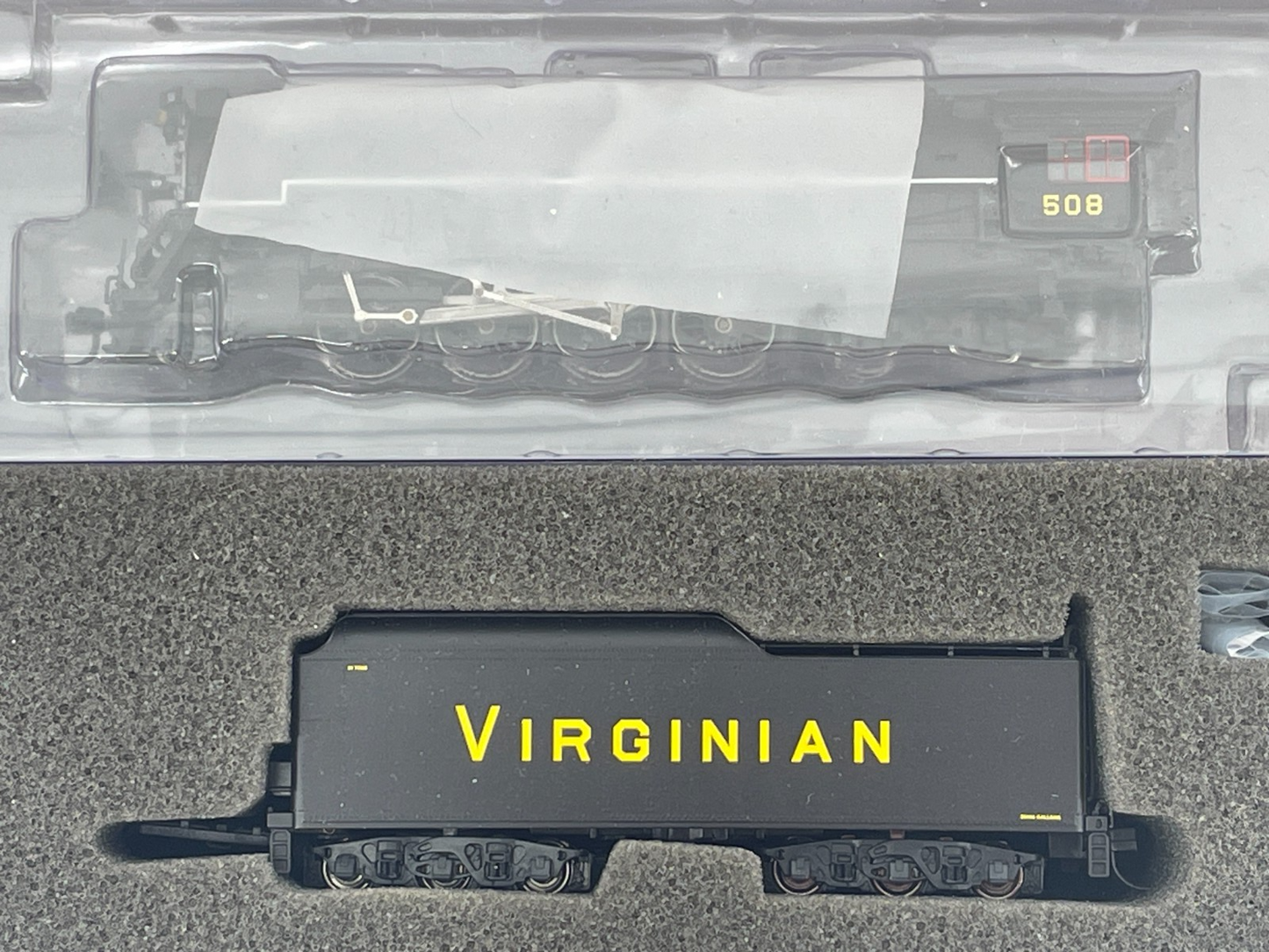 Walthers N Scale 2-8-4 Berkshire Steam Locomotive #508 Virginian w/COA