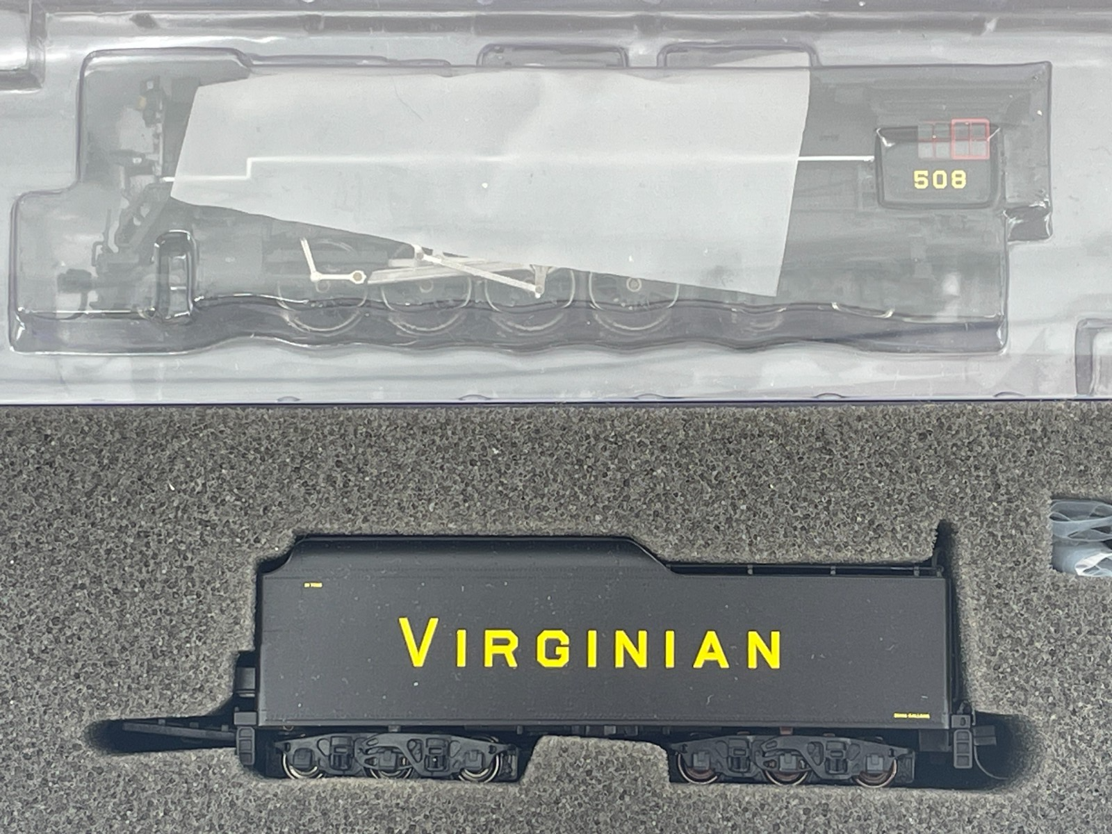 Walthers N Scale 2-8-4 Berkshire Steam Locomotive #508 Virginian w/COA