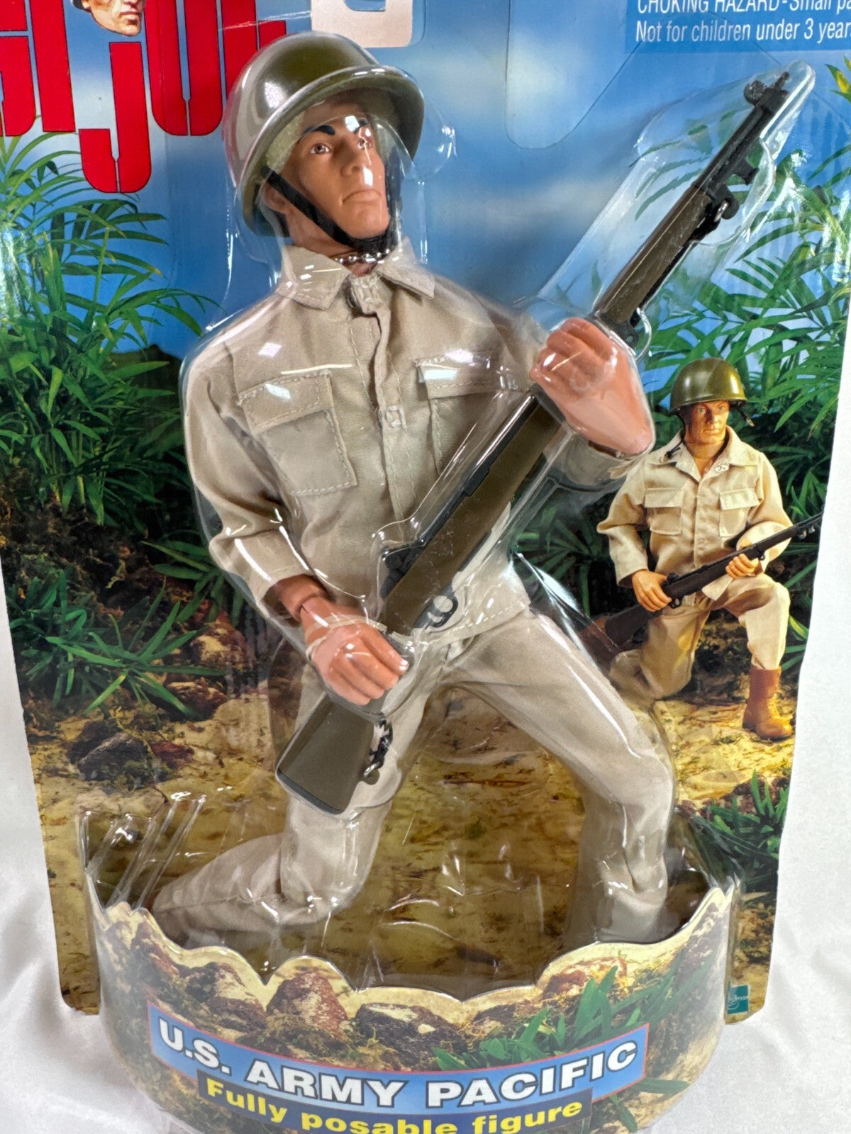 Hasbro GI Joe 12" US Army Pacific 1998 WWII Action Figure Rifle Helmet Sealed NO