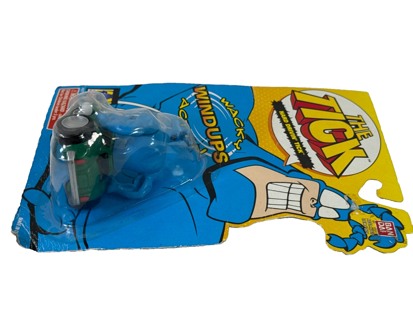 1995 Bandai The Tick Hard Drivin' Windup Figure Wacky Action FOX MOC 2614