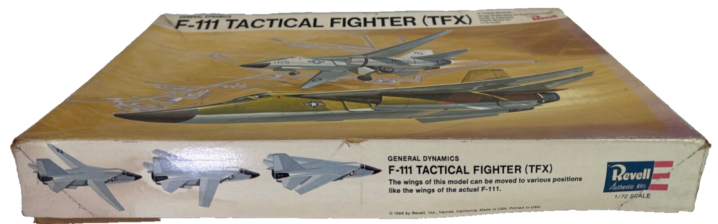 Revell F-111 TFX Tactical Fighter 1/72 Model Kit 1965 Vintage Swing-Wing USAF