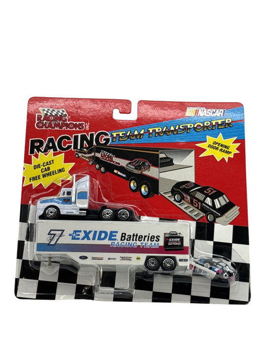 Vintage Racing Champions NASCAR Exide Batteries Team Transporter Die-Cast 1994