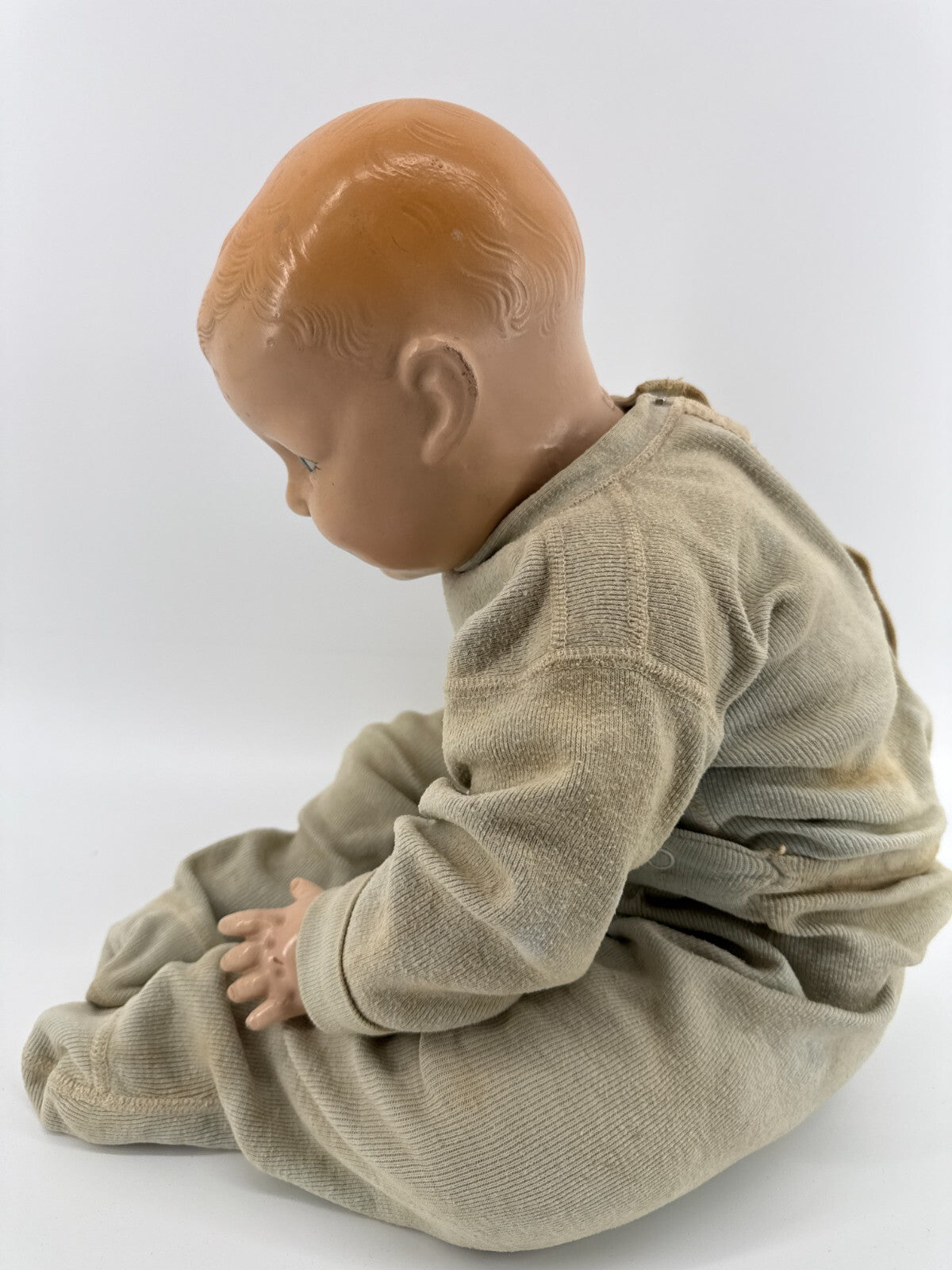 Antique 1920s EIH Co Horsman Baby Dimples Doll 20” Tin Eyes Comp Body READ