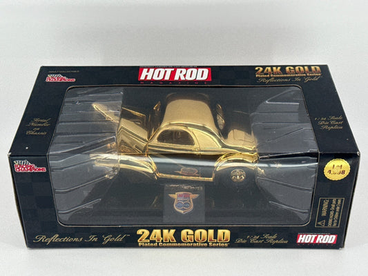 Racing Champions 1:24 24K Gold ‘40 Ford Coupe Diecast HOT ROD Magazine Ltd 1 of