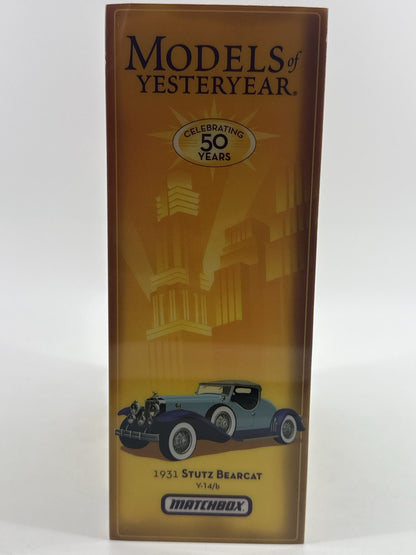 Matchbox Yesteryear Y-14 1931 Stutz Bearcat Blue Diecast