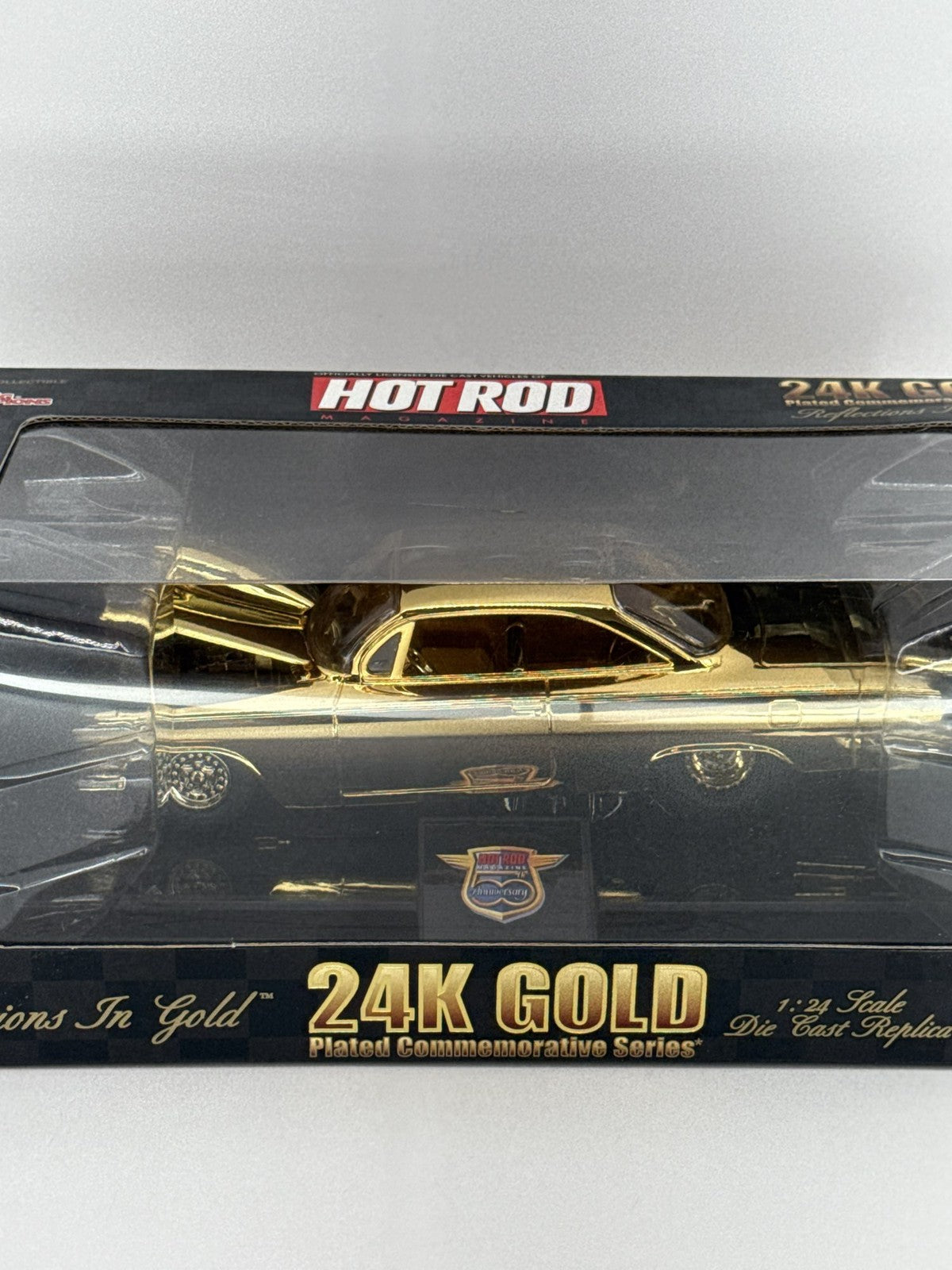 Racing Champions 24K Gold Plated Hot Rod Reflections In Gold 1:24 1/4998