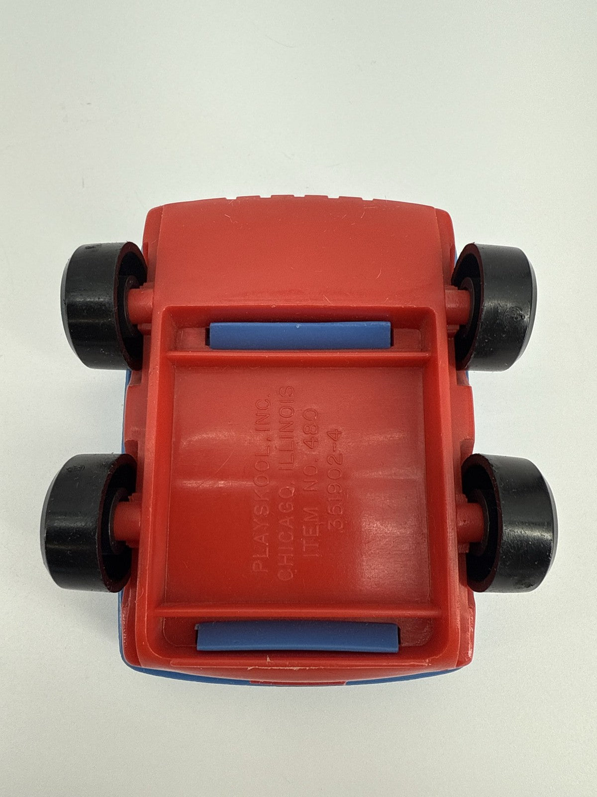 Playskool 1974 Familiar Places #480 Red Blue Car Toy