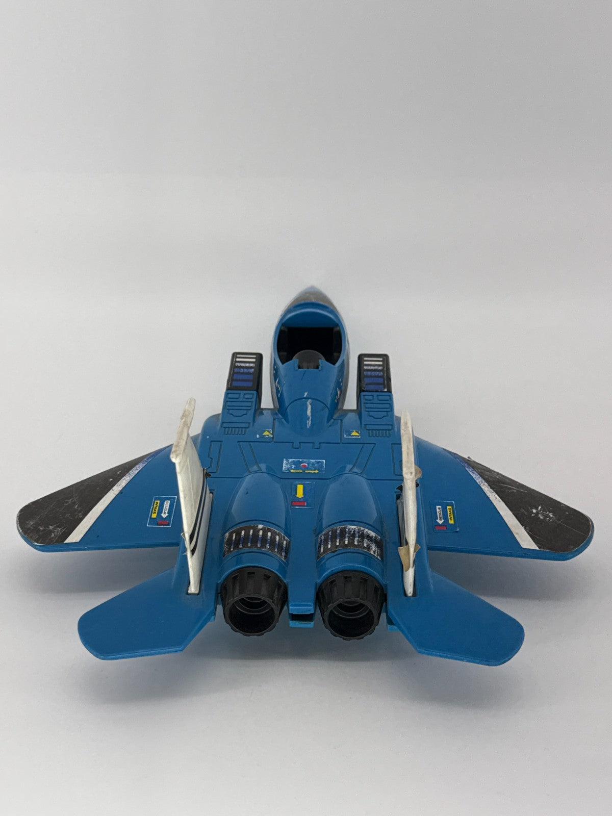 1982 Fisher-Price Turbo Hawk Jet Fighter Blue Toy Vintage 367 Quaker Oats Co.