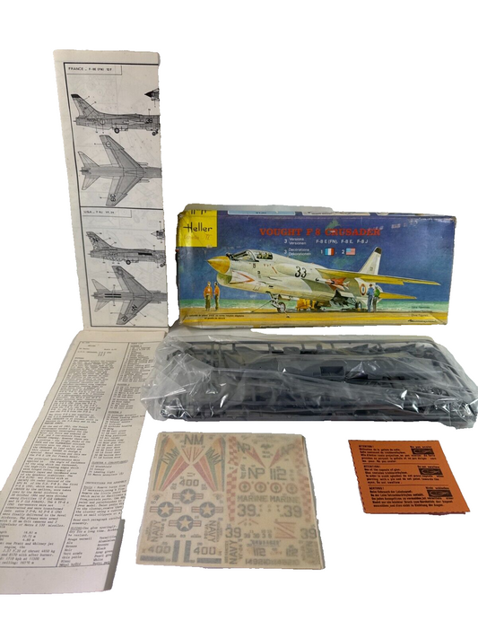 Heller 1/72 Vought F-8 Crusader Model #259 French Navy/US Navy 3 Versions #1137