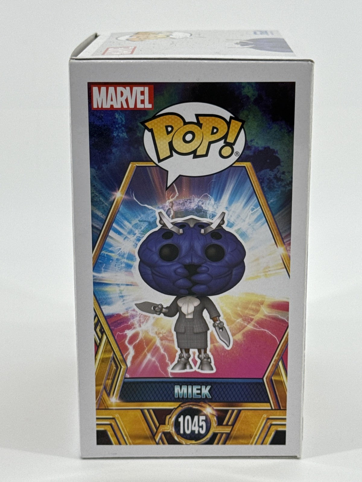 Funko Pop Marvel Thor Love And Thunder Miek #1045 Vinyl Bobblehead Purple Figure