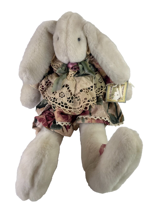 VTG BUNNIES BY THE BAY 1996 Plush Bunny Rabbit Lace Dress Collectible