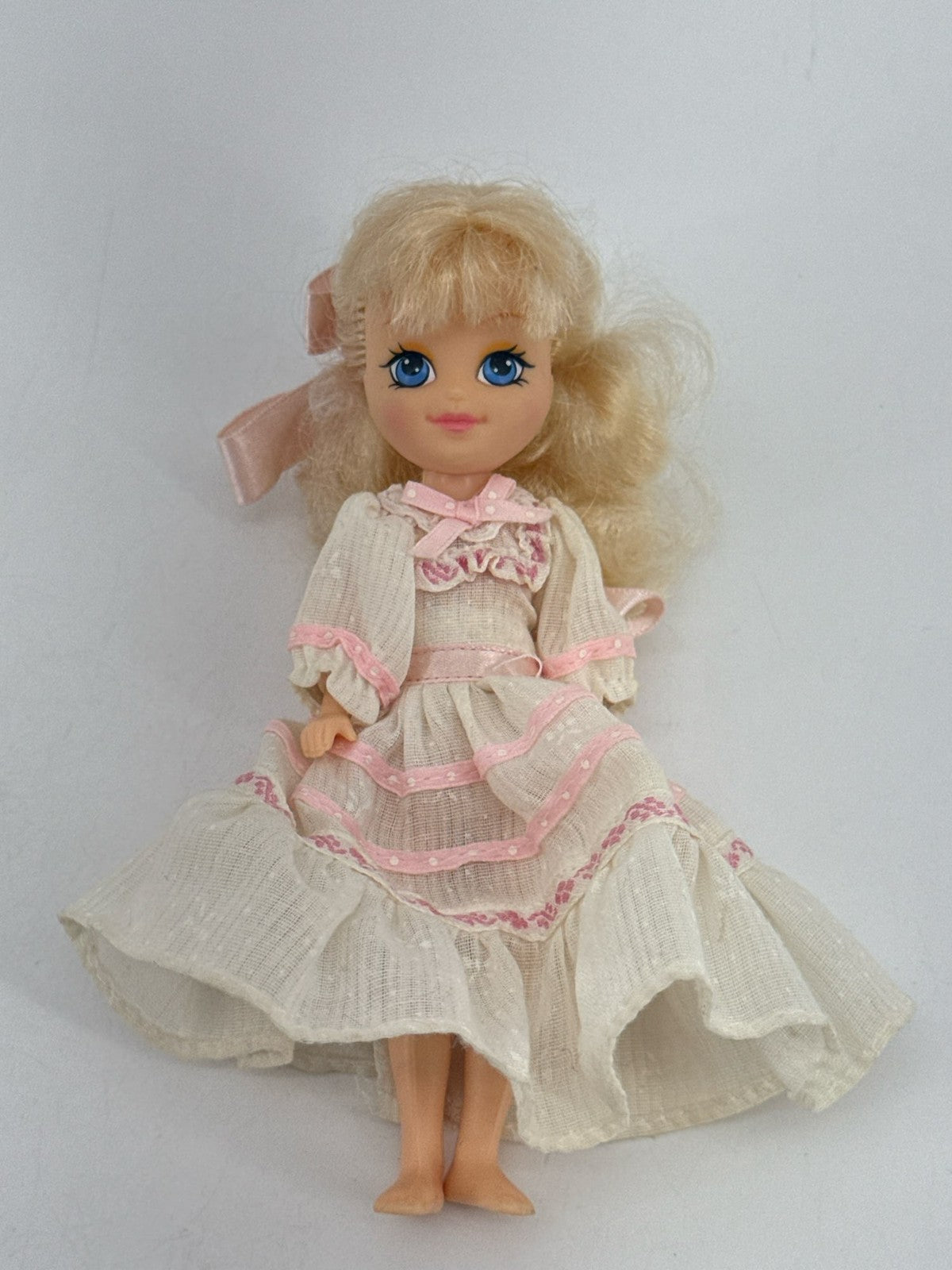 1985 My Little Pony G1 Megan Doll White Pink Dress 6" Hasbro