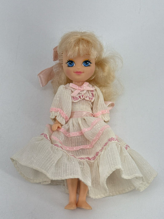 1985 My Little Pony G1 Megan Doll White Pink Dress 6" Hasbro