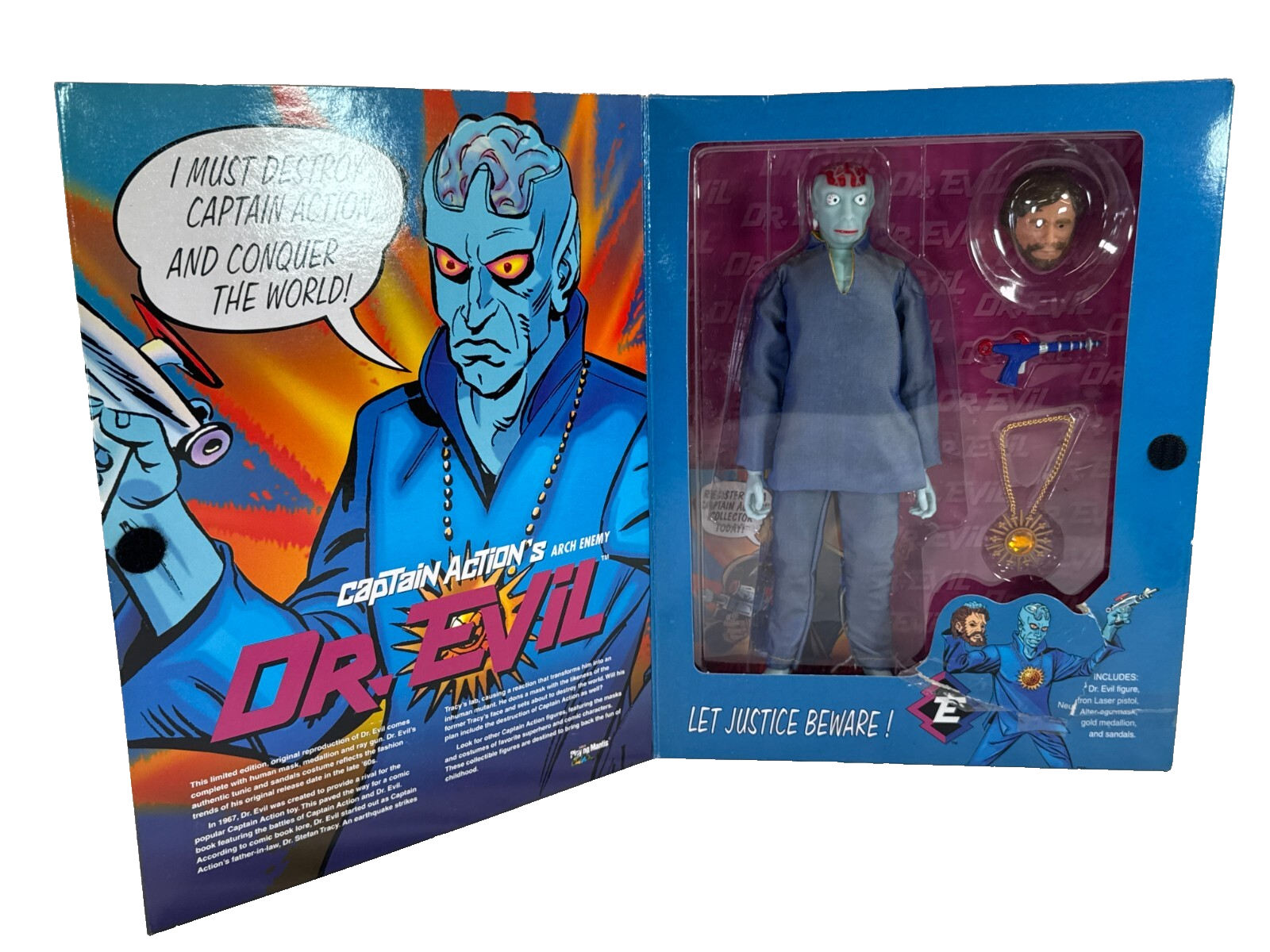 1998 Captain Action Dr. Evil Arch Enemy Figure Playing Mantis Villain Series MIB