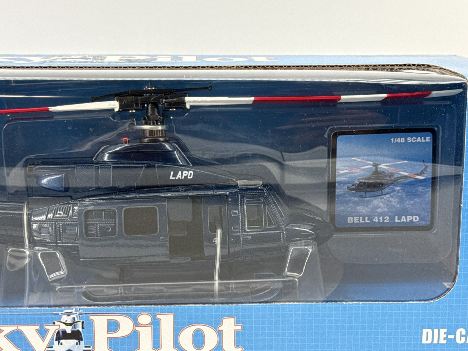 NewRay Sky Pilot 1:48 Bell 412 LAPD Police Helicopter Diecast Model N5929Z