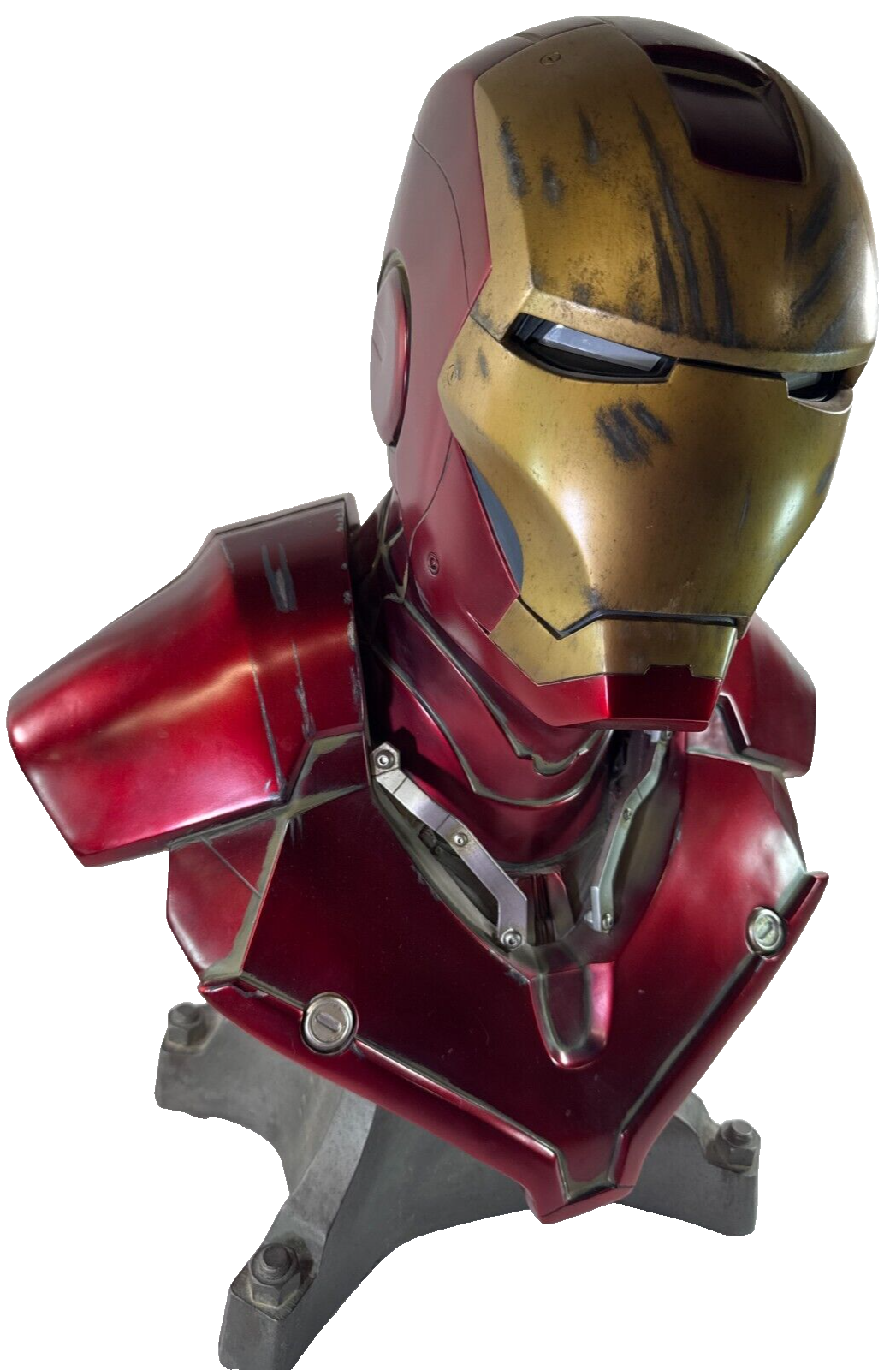 Sideshow Iron Man Mark III Life-Size Bust Battle Damaged Marvel Collectible USB