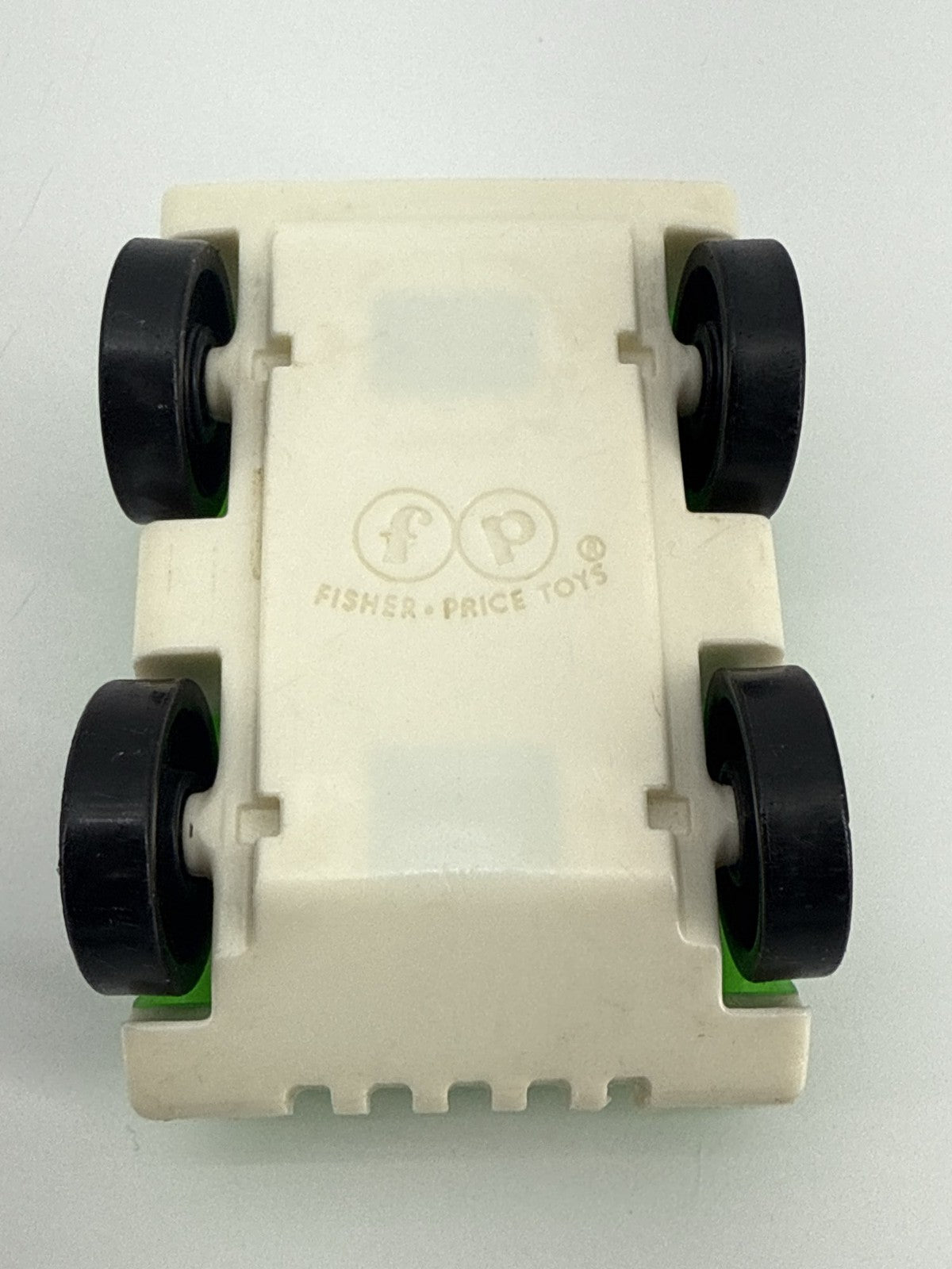 Fisher Price Little People Green & White 2 Seat Car Vehicle Toy