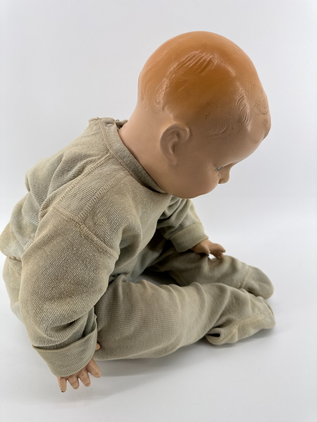Antique 1920s EIH Co Horsman Baby Dimples Doll 20” Tin Eyes Comp Body READ