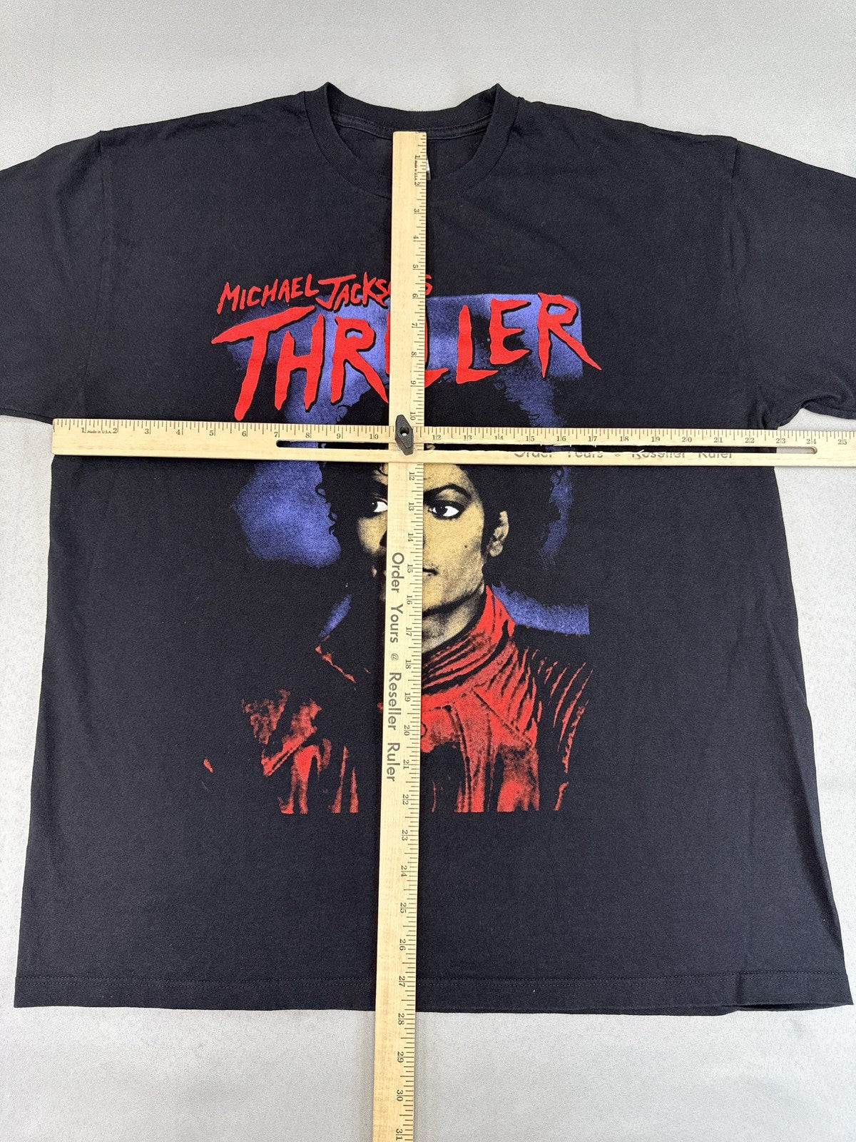 PLAYERYTEES Michael Jackson Thriller Graphic Tee XL Black 100% Cotton Regular