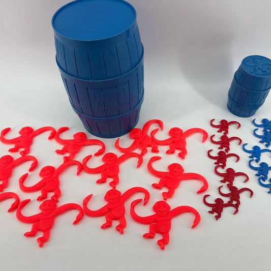 Barrel of Monkeys Game Blue Red Dark Red Monkeys Lot Classic Toy