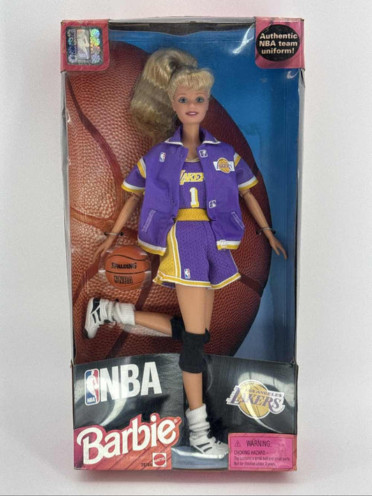1998 Barbie NBA Los Angeles Lakers Doll Mattel #20704 Blonde Authentic Uniform