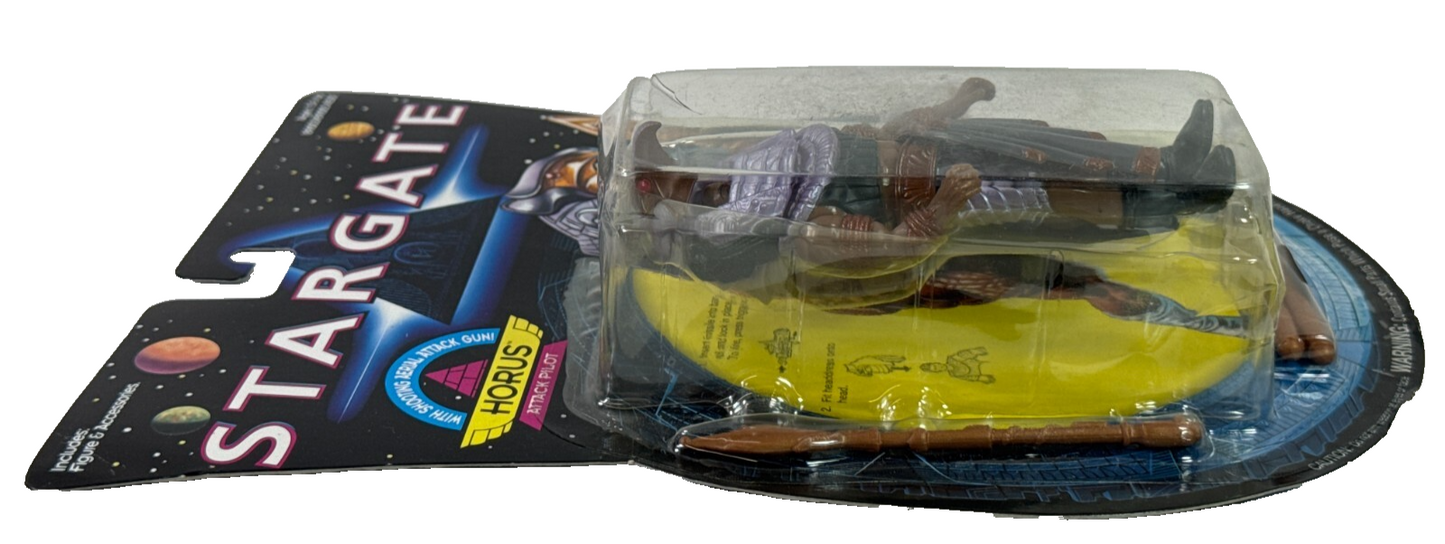1994 Hasbro Stargate Horus Attack Pilot Figure w/ Accessories Carded READ